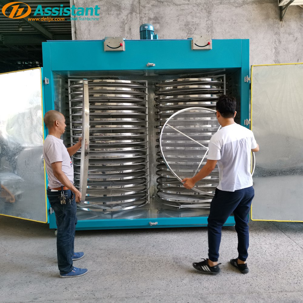 Çin 2 raf 36 qat 110 sm ən böyük fırlanan tip çay qurutma maşını DL-6CHZ-34 istehsalçı